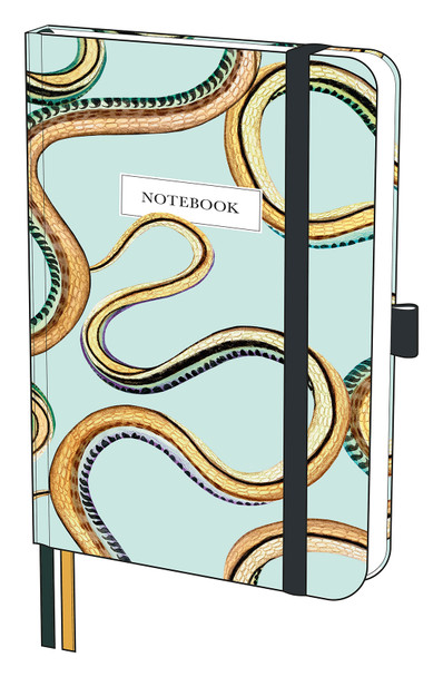 Notebook A5 180Pg Lined/ Paper Pocket - Snakes144x209mm