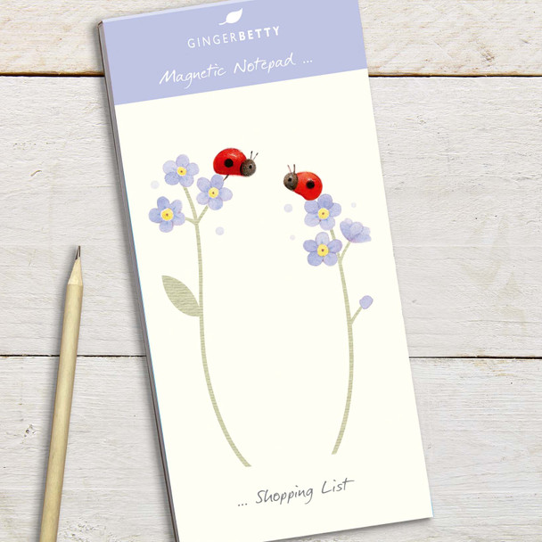 Magnetic Notepad - Ladybirds Shopping List (100mmx210mm)