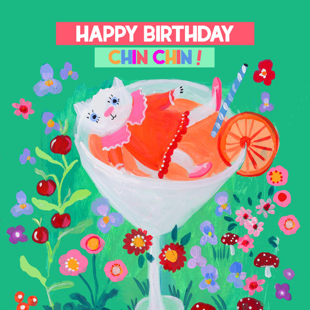 HB- Chin Chin Cat in Glass
