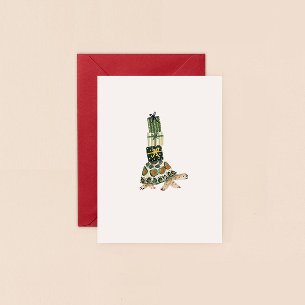 Small Card- Tortoise and Presents (120x90mm)