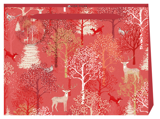 Gift Bag Shopper - LT SALE Christmas Forest (W36xH27xD12cm)
