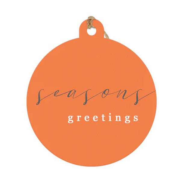 Christmas Gift Tag Pk6 - Season's Greetings (X25WHI ZWT017)