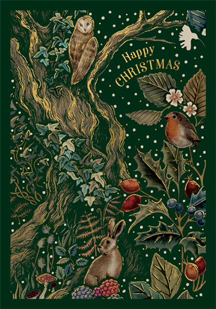 SALE- Happy Christmas Owl