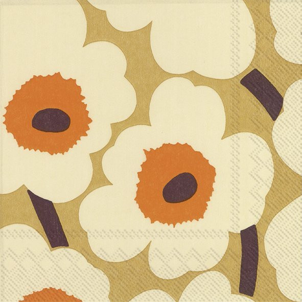 Marimekko - Unikko Orange Cream