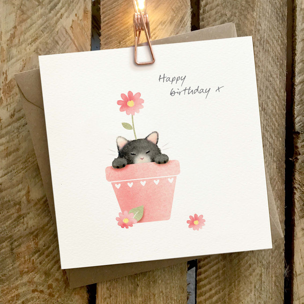 HB- Black Cat in Plant Pot