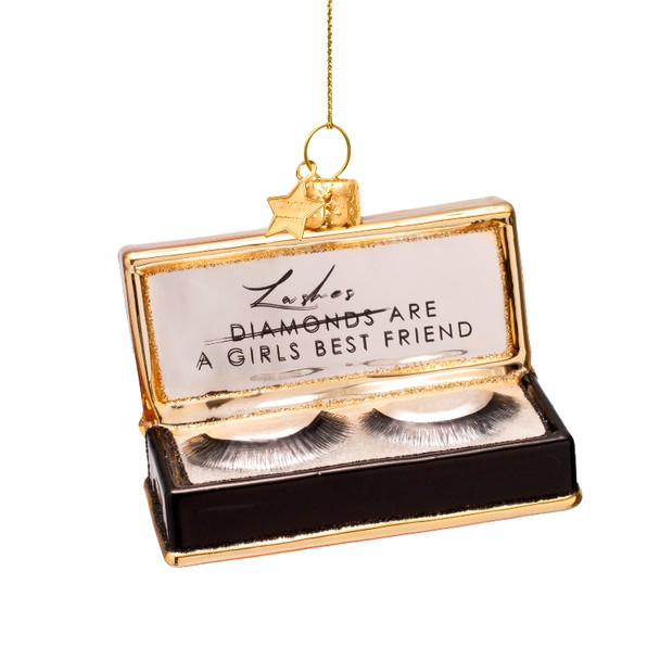 Ornament Glass Black Fake Lashes H7cm