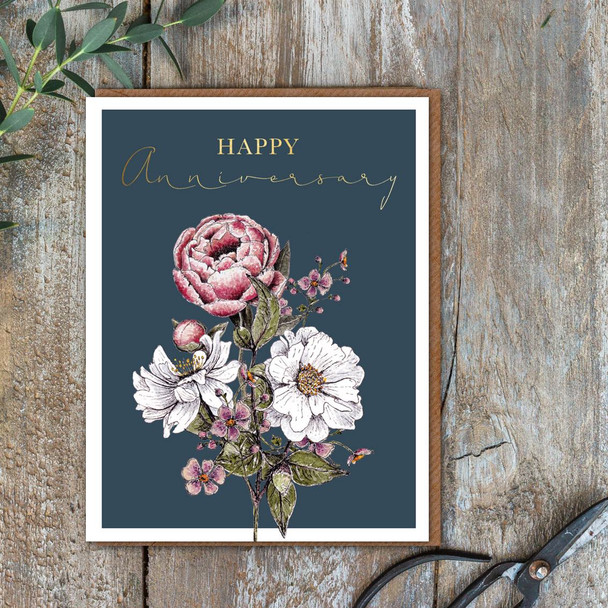 Foiled ANN- Happy Anniversary (unbagged108x140mm)