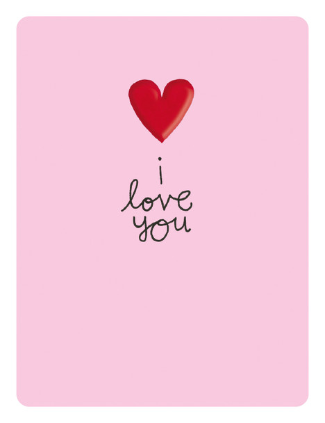 Valentine- I Love You Red Heart (100x130mm)