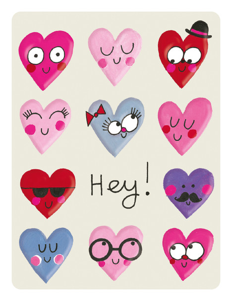 Valentine- Love Heart Faces (100x130mm)