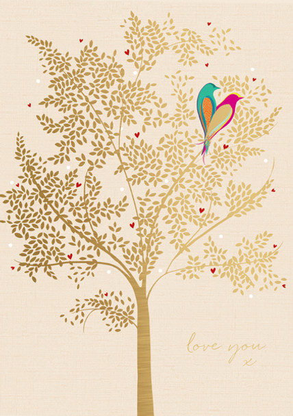 Valentine- Love You Birds in Tree