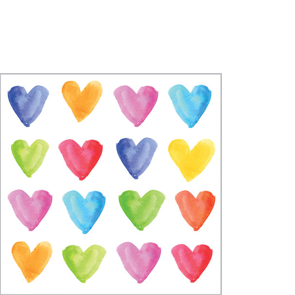 Aquarell Hearts-Cocktail