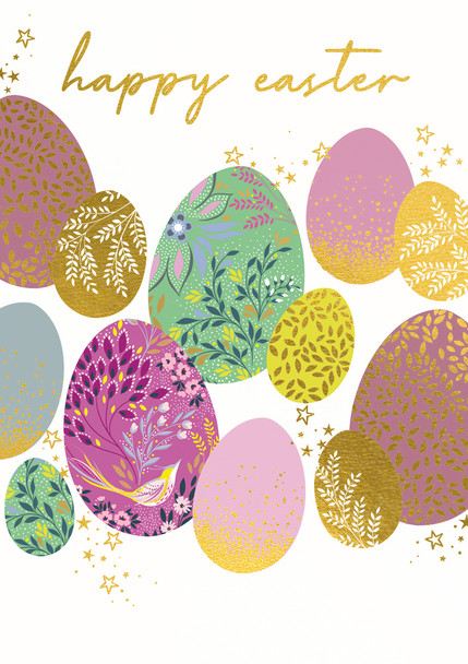 Easter - White Floral Eggs