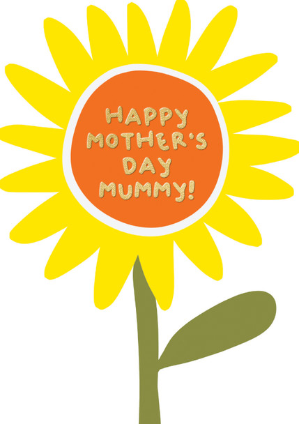 Mother's Day- Mummy Sunflower (gold foil 170x120mm)