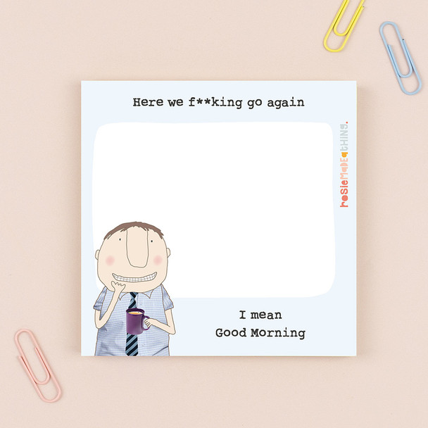 Sticky Jot- Here We Go Boy (50 Page, 97x97mm)