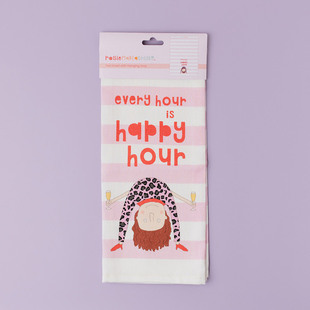 Tea Towel - Happy Hour (100%Cotton 48x74cm)