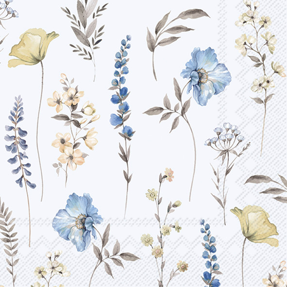Softly Faded Blooms Light Blue (IHRL1092549)