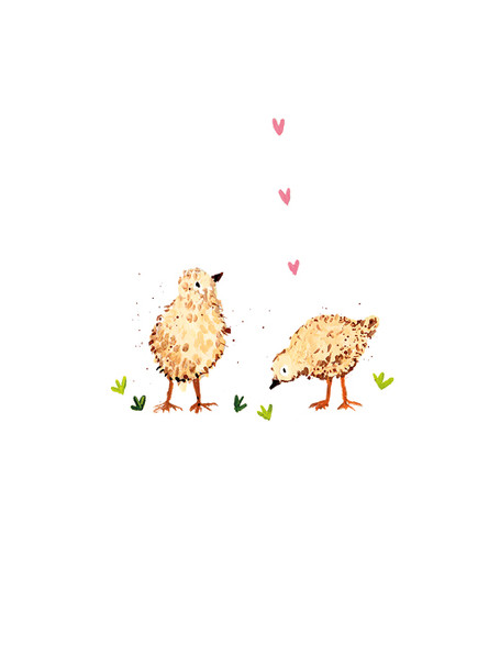 Small Card- Two Chicks
