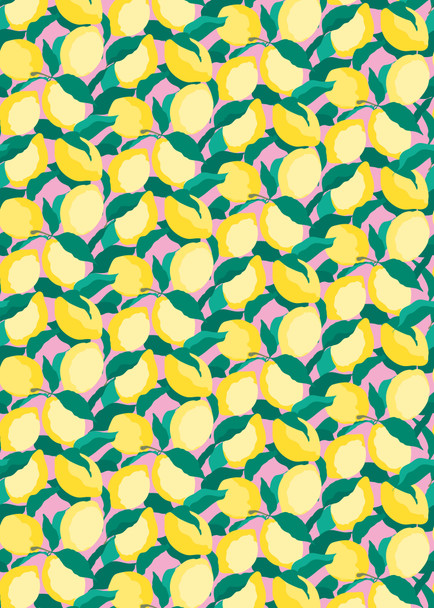 Wrap - Lemons on Pink