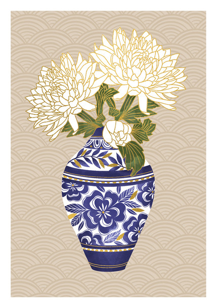 Sakura- Blue Vase
