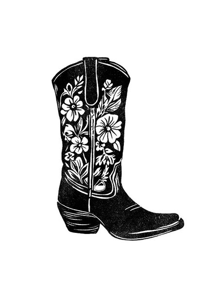 Tidal Ink- Cowboy Boot (100 x 135mm)