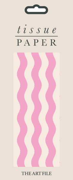 Tissue Paper (4 Sheet) - Pink Waves