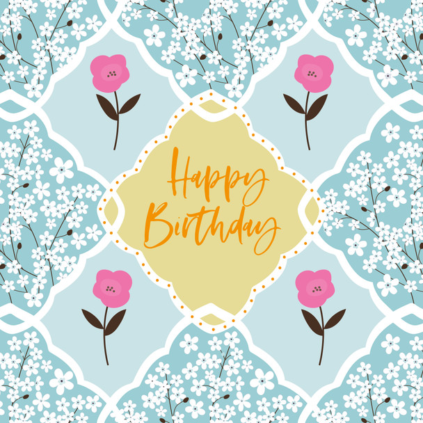 HB- Pink Flowers (Foiled & Embossed)