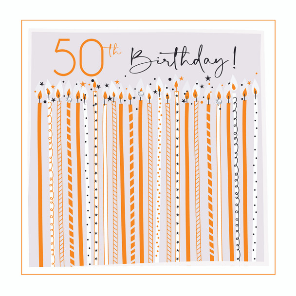 Signature HB- 50th Candles (with Crystals)