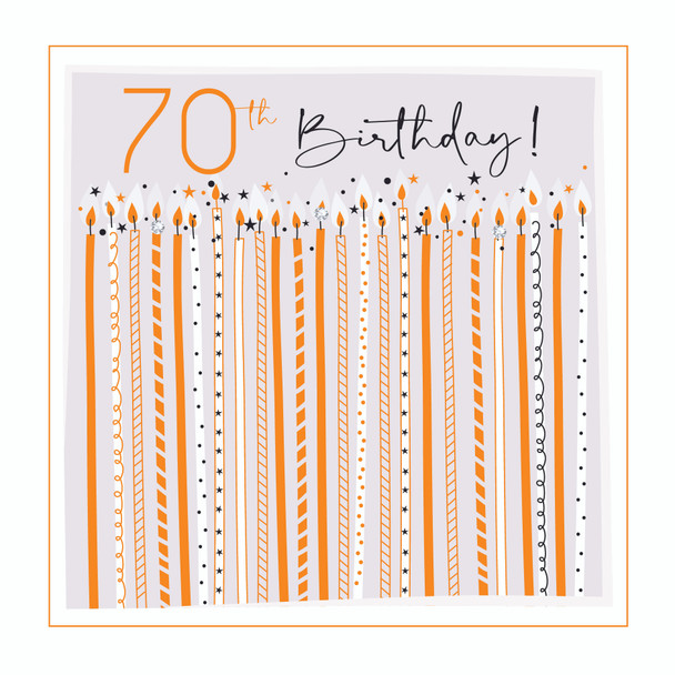 Signature HB- 70th Candles (with Crystals)