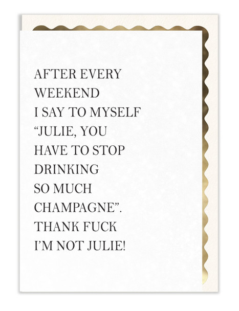 Drinking So Much Champagne (Flecked w Gold)