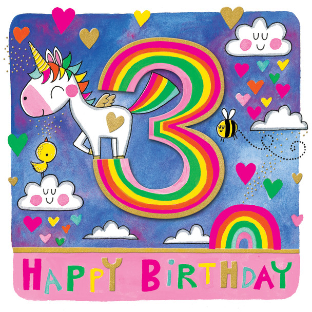 3D Attachment HB- 3rd GirlUnicorn (Gold Foiling)