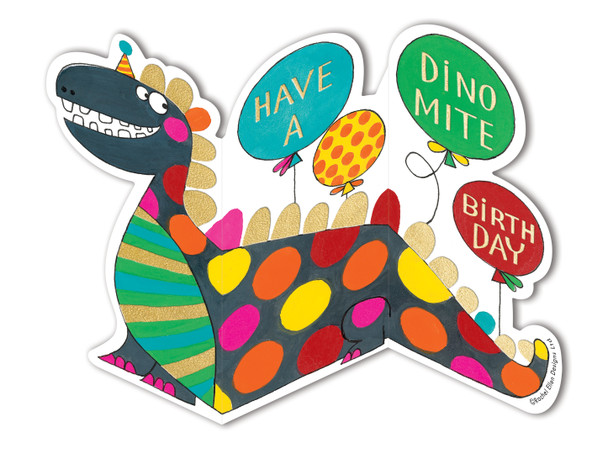 Zig Zag Card HB- Dino-mite (Gold Foil)