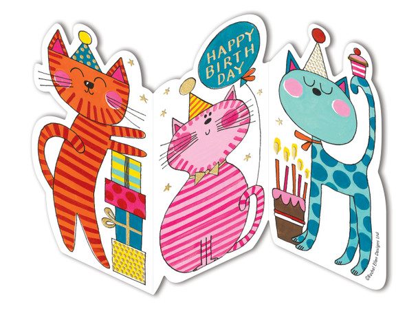 Zig Zag Card HB- Cats (Gold Foil)