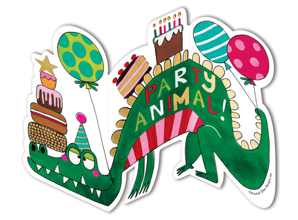 Zig Zag Card HB- Party Animal Croc (Gold Foil)