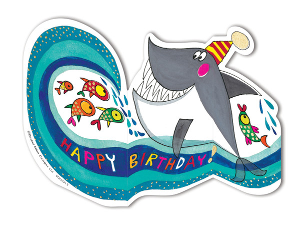 Zig Zag Card HB- Shark (Gold Foil)