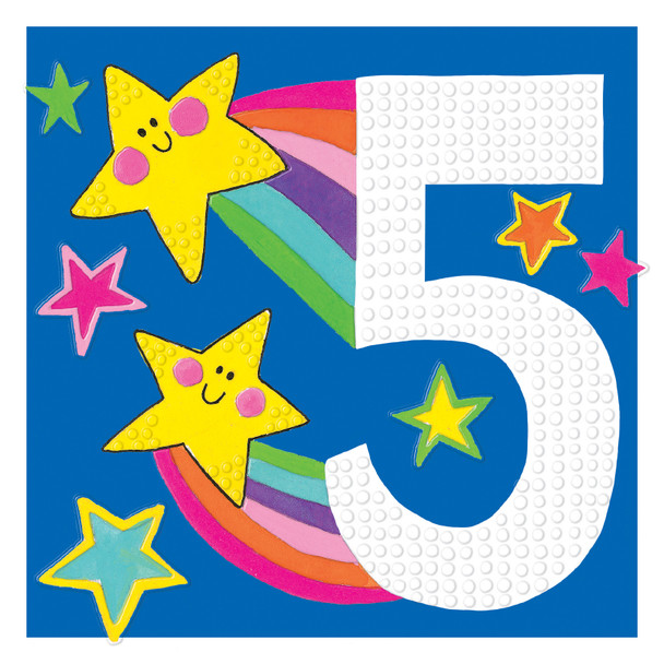 HB- 5th Rainbow Stars (Emboss,125x125mm)