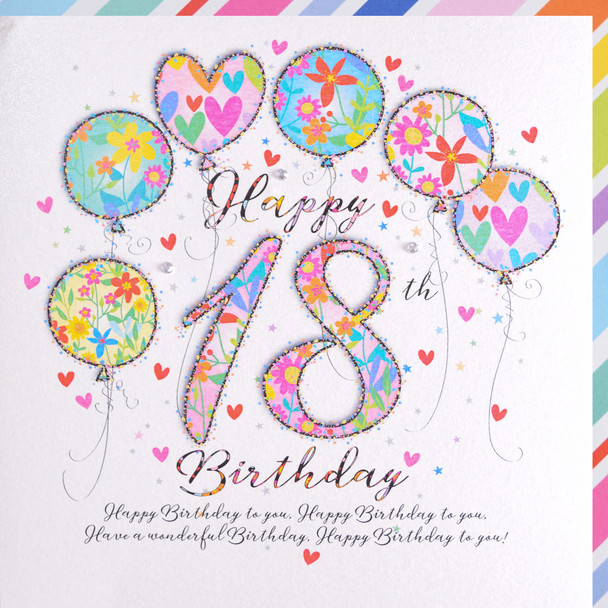 HB- 18th Balloons (Handfinished Gems,210x210mm)