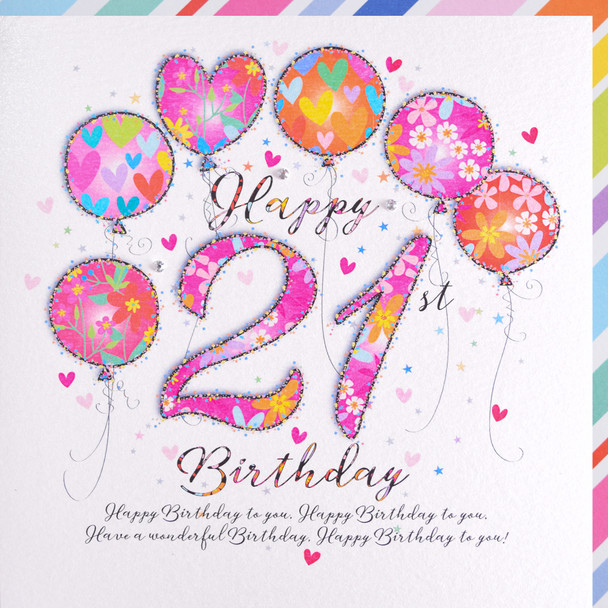 HB- 21st Balloons (Handfinished Gems,210x210mm)