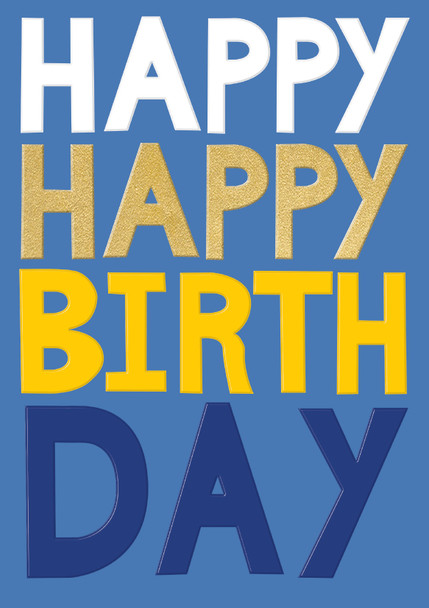 HB- Happy Happy (Gold Foiling,Emboss)