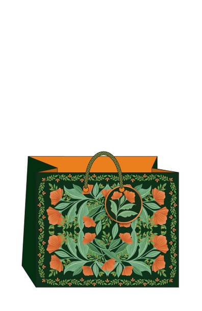 Bag Medium Landscape - Nouveau Poppies 200x250x100mm