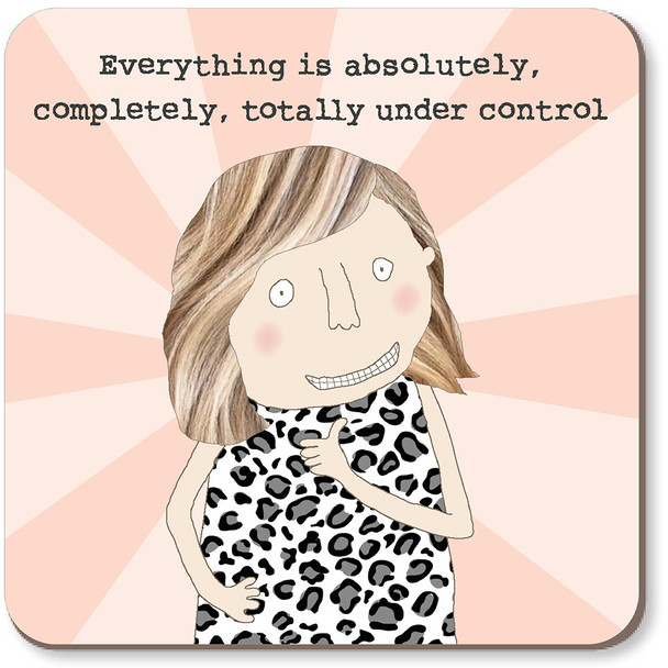 Coaster - Under Control (10x10cm Cork Backing)