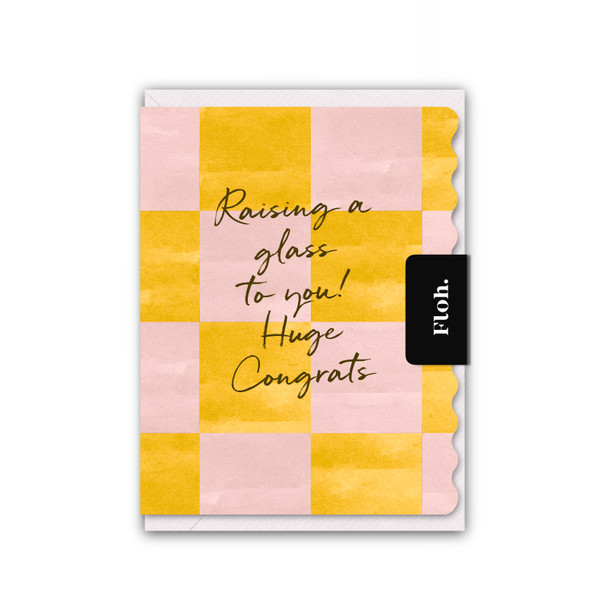 Small Card CONG- Raising a Glass (unbagged 90x120mm)