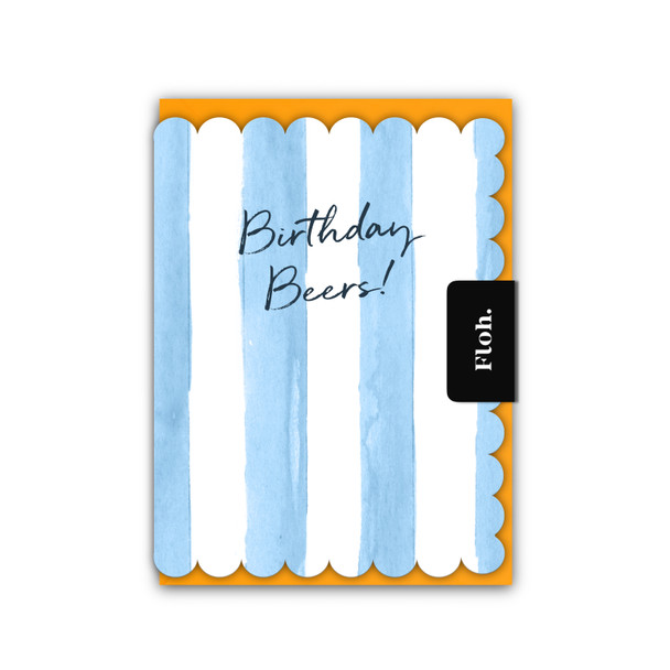 Small Card HB- Birthday Beers (scallop, unbagged 90x120mm)