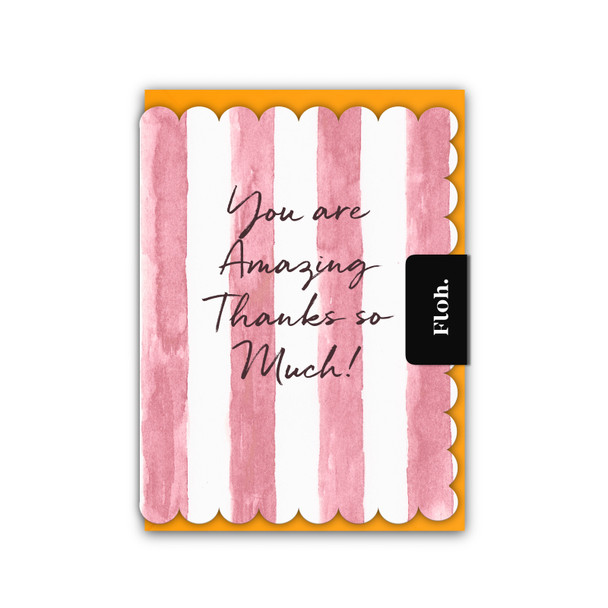 Small Card TY- You Are Amazng (scallop, unbagged 90x120mm)