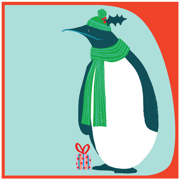 Christmas Penguin (Diecut,14cm SQ)