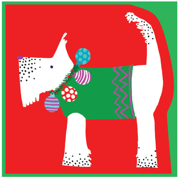 Christmas Dog (Diecut,14cm SQ)