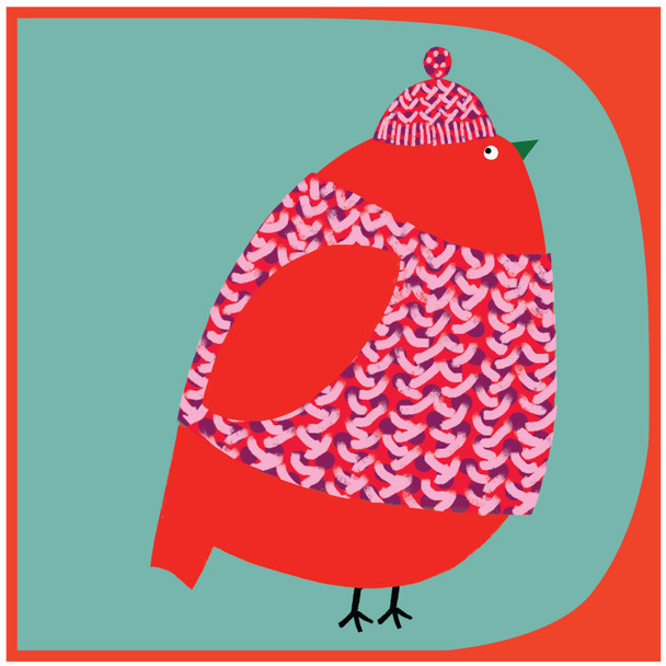 Christmas Robin (Diecut,14cm SQ)
