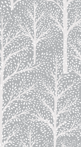 Guest Towel- Winter Trees Silver White Pkt15 (X26CAG 17671)
