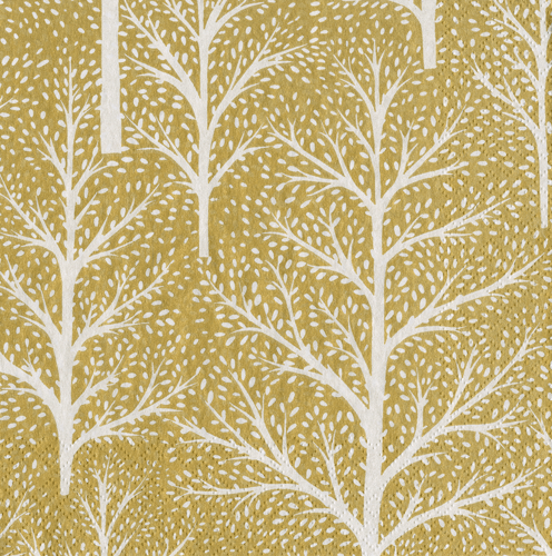 Winter Trees Gold White (X26CAL 17670)