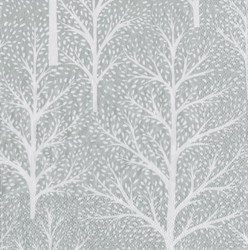 Winter Trees Silver White (X26CAL 17671)