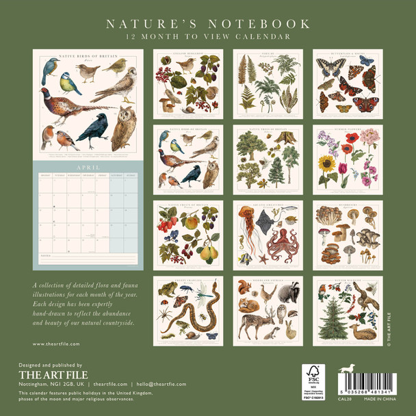 Calendar 2027- Nature's Pocketbook 300x300mm